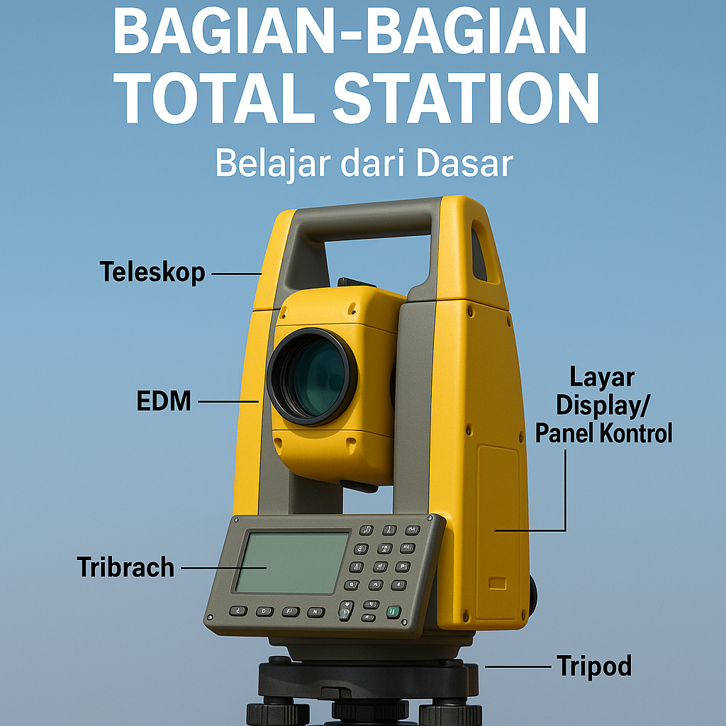 Bagian-Bagian Total Station dan Fungsinya