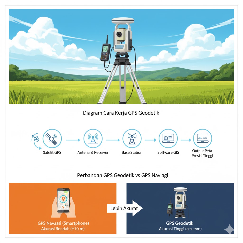 Bagian-Bagian GPS Geodetik dan Penjelasannya