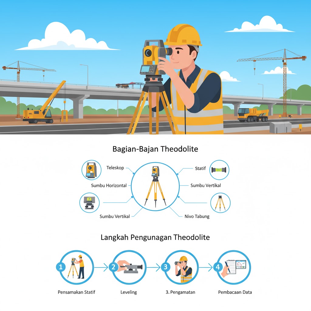 Cara Penggunaan Theodolite di Lapangan